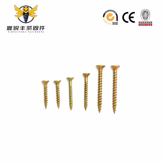 Galvanized Carbon Steel Furniture Screw Double Countersunk Head Pozi Drive for Wood Material Chipboard Screws