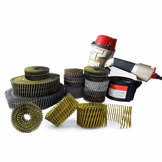Wholesale Furniture Staple China Smooth Shank Round Head Roof Screw Wire Pallet Coil Nail