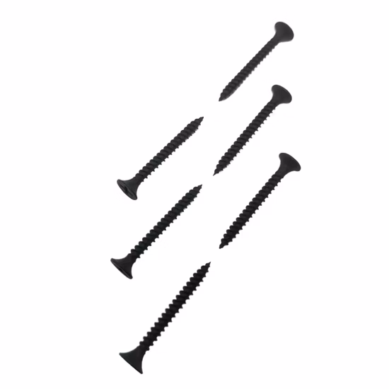 DIN18182 Tapping Screws Plastic Strip Collated Black Bugle Head Phosphated Cross Recessed Drywall Screws Nail for Installation