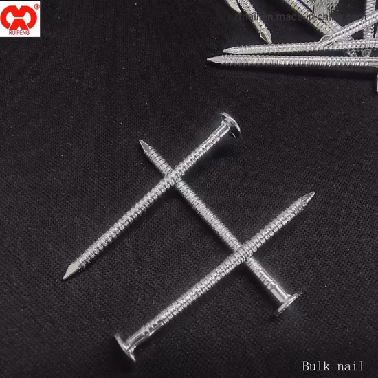 China Wholesale Factory Supplier Competitive Price Steel Galvanized Common Bulk Nails Skid Proof Head.