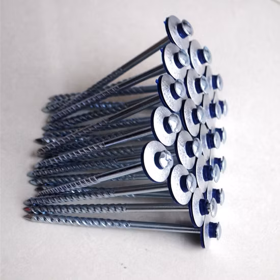 Galvanized Umbrella Head Twisted Shank Assembled Roofing Nail with Washer
